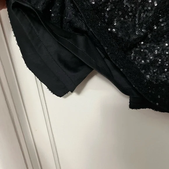 Express Black Sequin Pencil Skirt - Picture 6 of 7